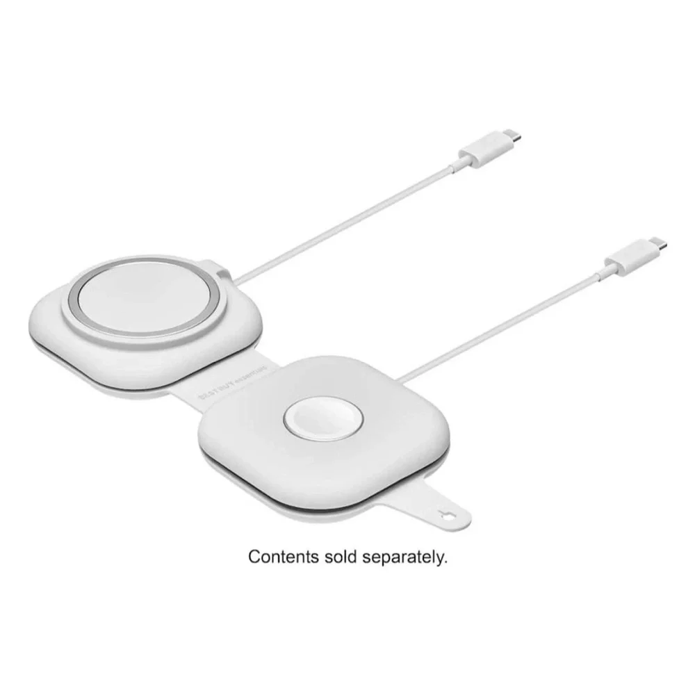 Best Buy essentials™ - Portable Apple MagSafe & Watch Charger Organizer - Gray